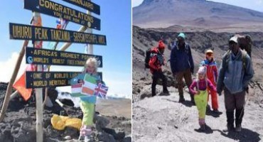 Kilimandžaro, Velika Britanija, najmlađa osoba