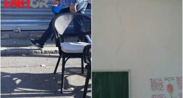 Mostar: Kamen sa zgrade se sručio na stol u kafiću, dva radnika građevinske firme lakše su ozlijeđena