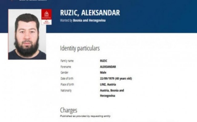 Interpol raspisao crvenu tjeralicu za državljaninom BiH