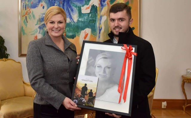 Mostarskoga studenta Matijasa Zečevića ugostila predsjednica Republike Hrvatske