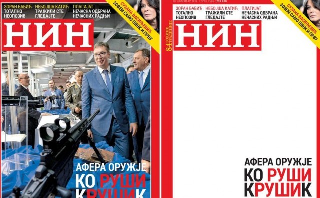  Srbija: Tjednik NIN prinuđen promijeniti naslovnicu zbog Vučićeve fotografije 
