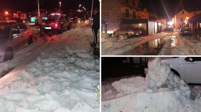 TUČA POGODILA JADRAN Aute izvlačili bagerima
