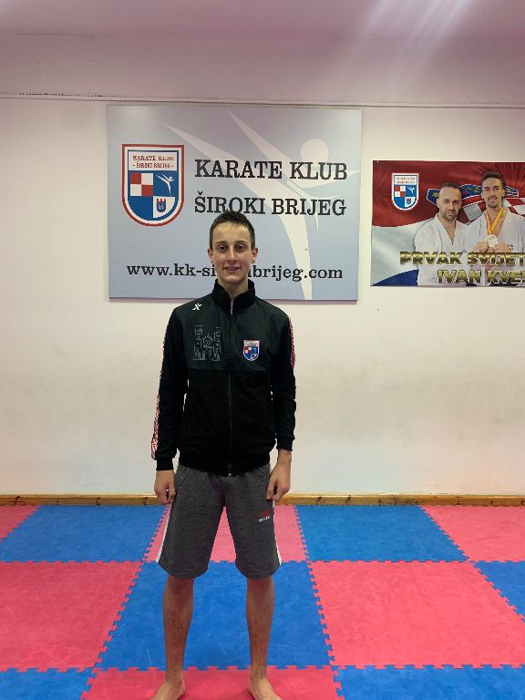Član karate kluba Široki Brijeg Luka Kvesić otputovao na Balkansko prventsvo