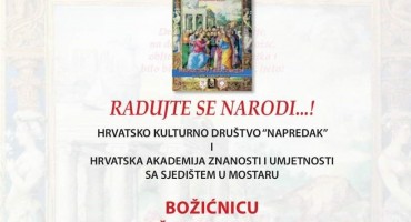 NAJAVA Večeras je Napretkova božićnica u Mostaru, ulaz slobodan