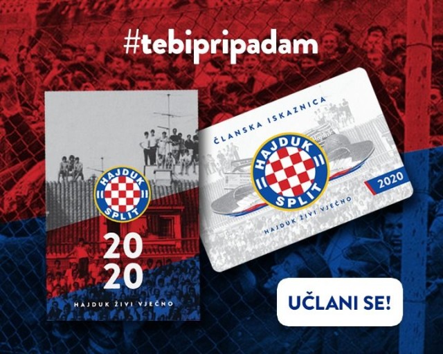 Članska kartica kluba,Hajduk,Split,navijači
