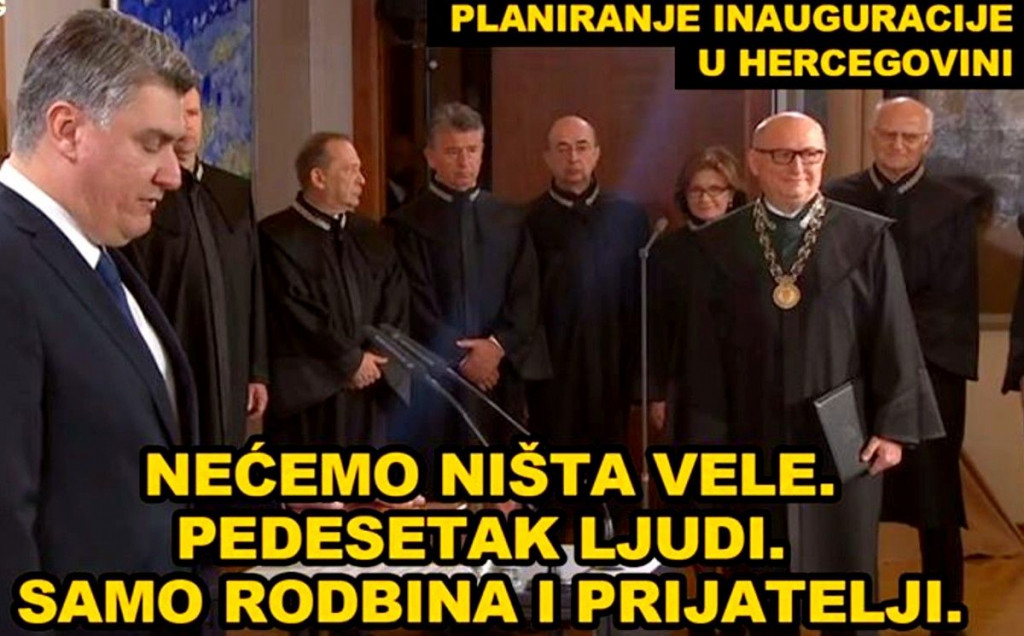 HERCEGOVAČKA INAUGURACIJA 'Nećemo ništa 'vele', pedesetak ljudi'