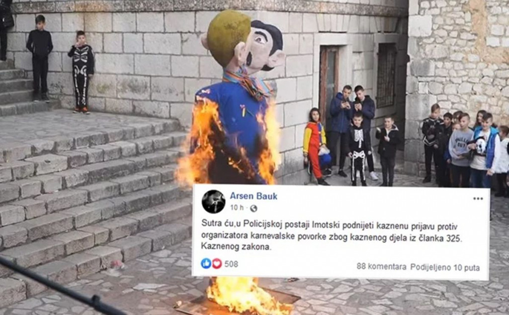 PALJENJE GAY PARA Bauk će podnijeti kaznenu prijavu protiv imotskih maškara