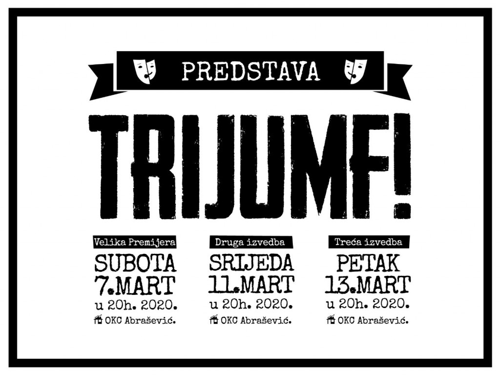 Koliko nam je danas pobjeda apsolutno potrebna pokazati će Mostarci predstavom „Trijumf!