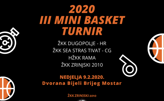 ŽKK Zrinjski 2010 organizira međunarodni Mini basket turnir
