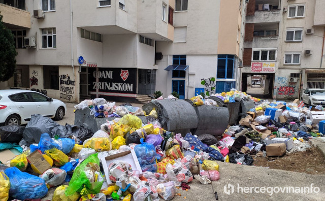 Komunalni otpad nakupljen po Mostaru povećava rizik za razvoj zaraznih bolesti