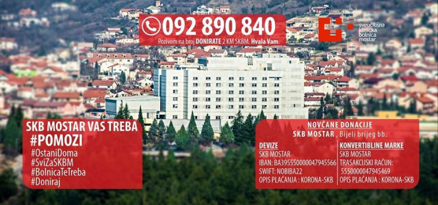 Koronavirus šator SKB Mostar