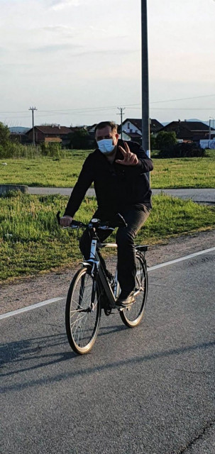 Milorad Dodik,vožnja bicikla