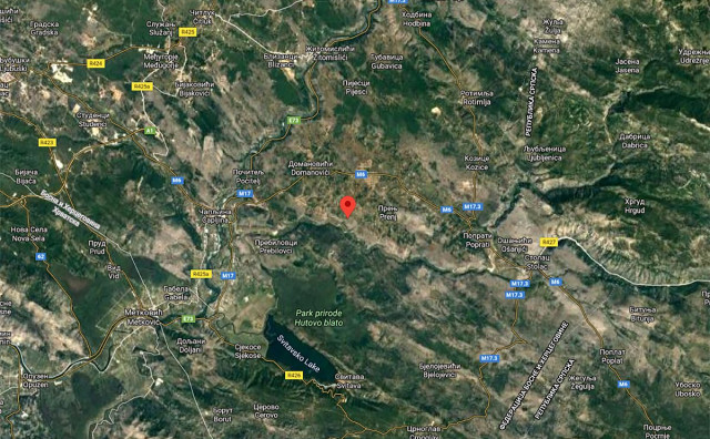 Epicentar potresa Domanovići