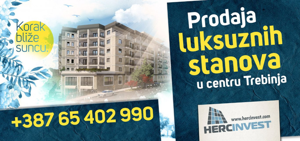 Budite na korak bliže suncu u luksuznom stanu u centru Trebinja
