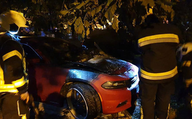 Požar na automobilu u Radićevoj ulici
