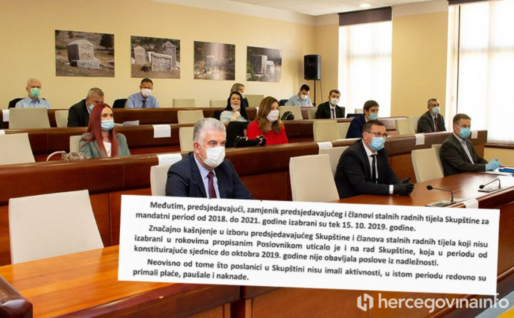 REVIZIJA U SKUPŠTINI HNŽ Zastupnici dobivali paušal za nerad, isplaćeno više od 168 tisuća maraka