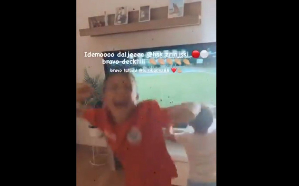 BRAVO TATA Thiago i Mathias Ibanez s mamom Mateom burno su proslavili pobjedu Zrinjskog