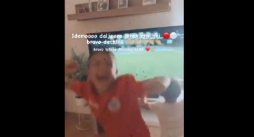 BRAVO TATA Thiago i Mathias Ibanez s mamom Mateom burno su proslavili pobjedu Zrinjskog