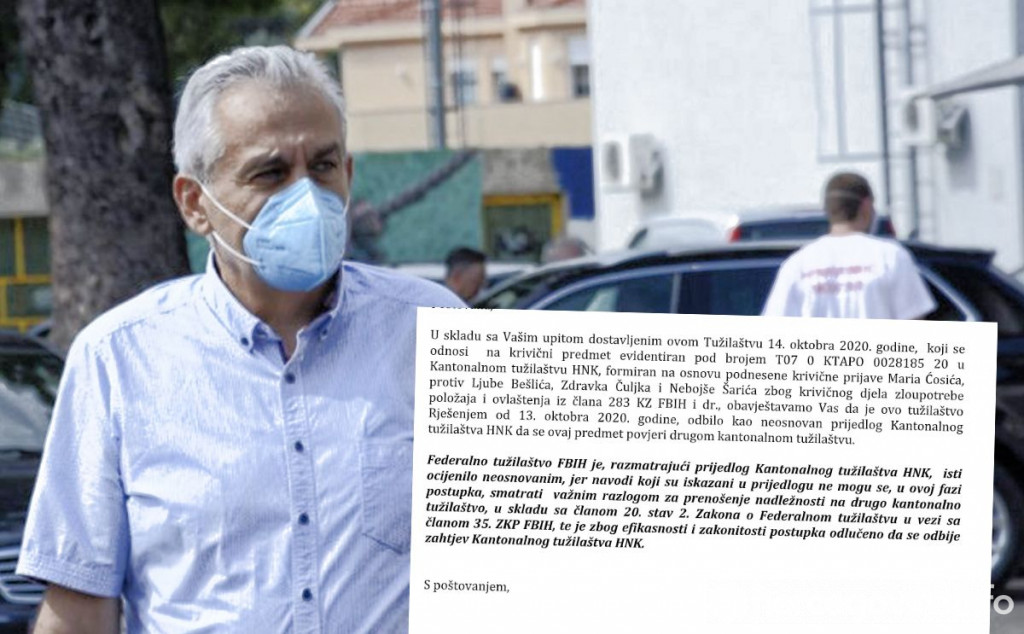 FEDERALNO TUŽITELJSTVO Kazneni predmet protiv Bešlića, Čuljka i Šarića ostaje u Mostaru