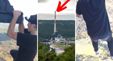 Tinejdžer se popeo na najvišu građevinu u Hrvatskoj i na rubu radio zgibove