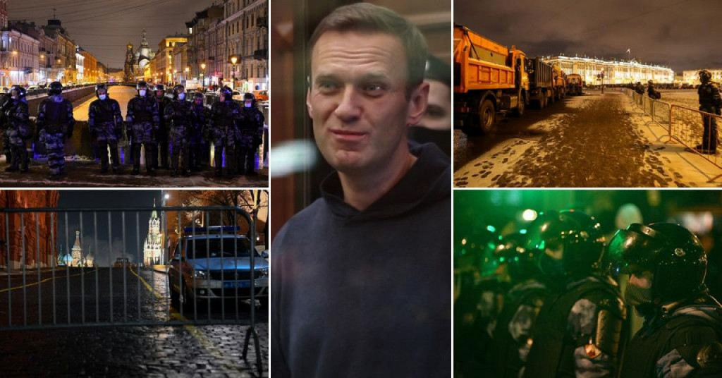 Navaljni osuđen na 3,5 godine zatvora, policija blokirala centar Moskve