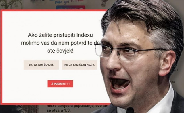"JESI LI ČOVJEK ILI HDZ-ovac" - HDZ najavio pravne korake protiv portala Index.hr