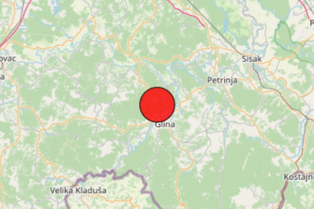 Potres kod Gline magnitude 4,2