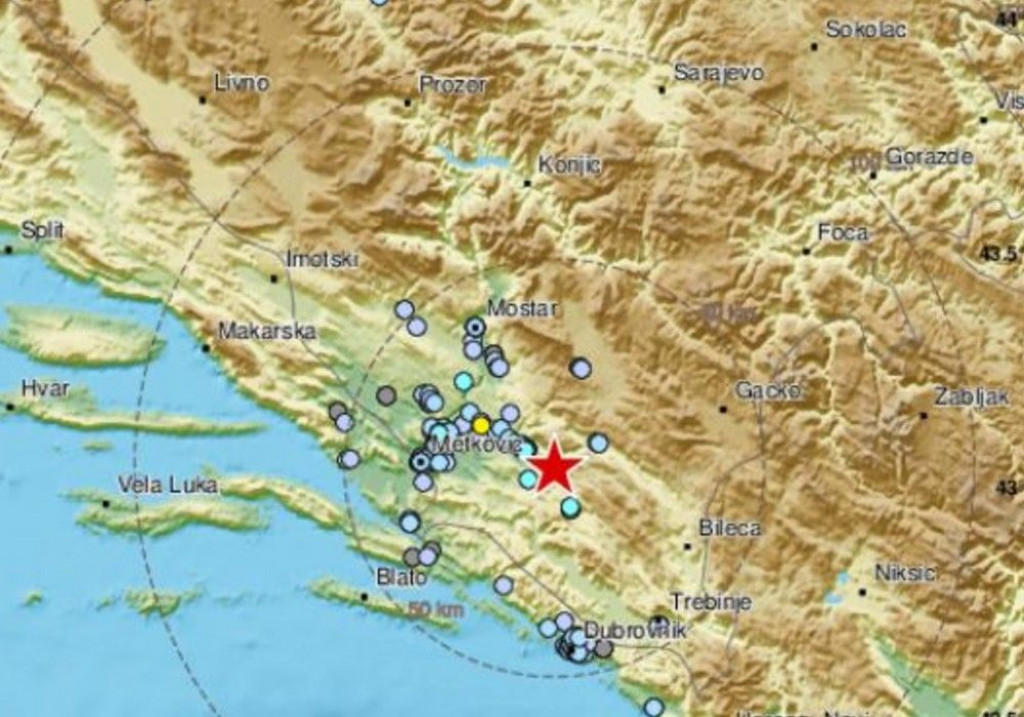 Potres magnitude 3,2 stupnja zatresao Hercegovinu