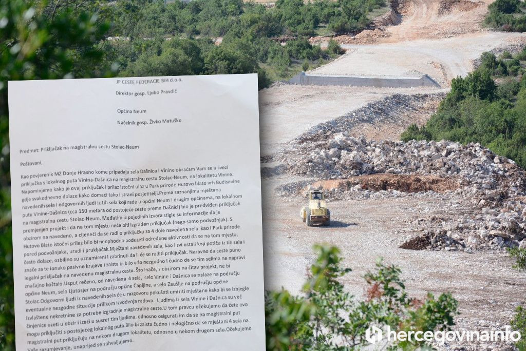 VOZE 6 KILOMETARA ZBOG PAR METARA Mještani četiriju sela najavljuju blokadu nove ceste Stolac-Neum