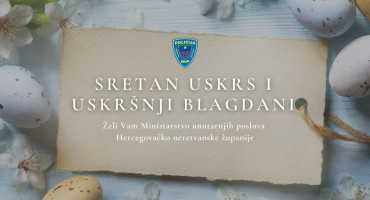 MUP HNŽ uputio čestitku za Uskrs