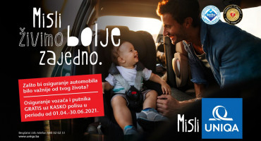 Gratis osiguranje vozača i putnika uz UNIQA KASKO osiguranje