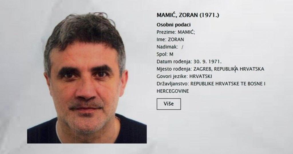 Raspisana tjeralica za Zoranom Mamićem