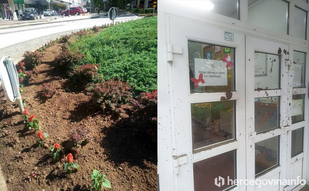 VANDALIZAM Zasuli ulazna vrata vrtića zemljom, kod Mljekare ukrali božure, nema kraja