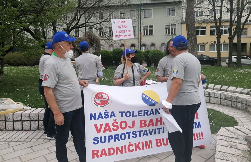 Članovi sindikata praznik rada obilježili prosvjedima