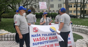 Prosvjedi sindikata Sarajevo