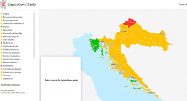 Korona mapa Hrvatska