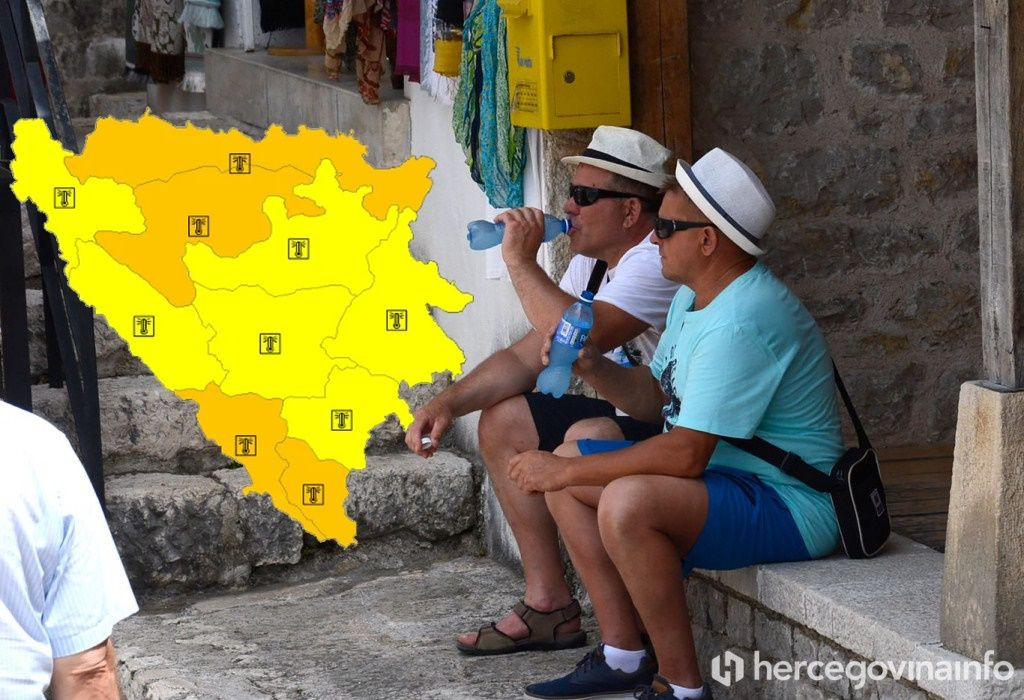 TROPSKE VRUĆINE Narančasto upozorenje za pojedine dijelove BiH