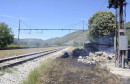 Požar Raštani željeznički pragovi