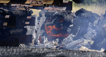 Požar Raštani željeznički pragovi