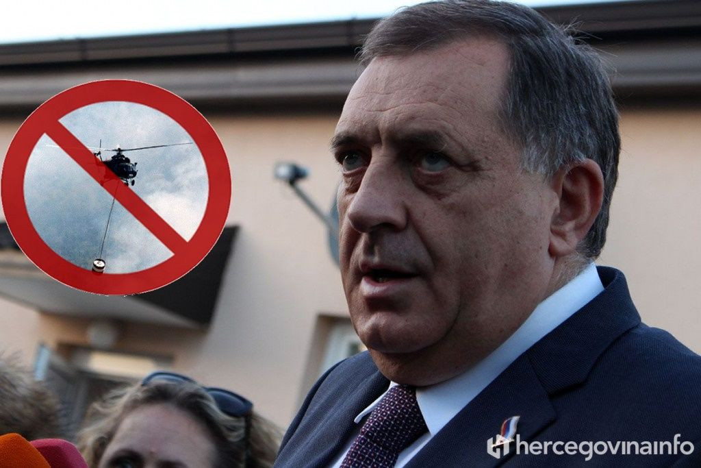 Milorad Dodik ne želi dati suglasnost da helikopter OS BiH gasi požar u Prozor-Rami