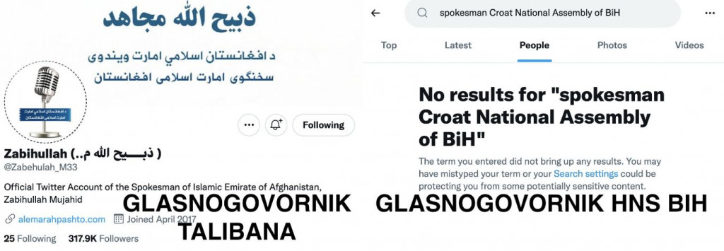BIT ĆE Glasnogovornik talibana već ima aktivan Twitter profil, HDZ i SDA nemaju