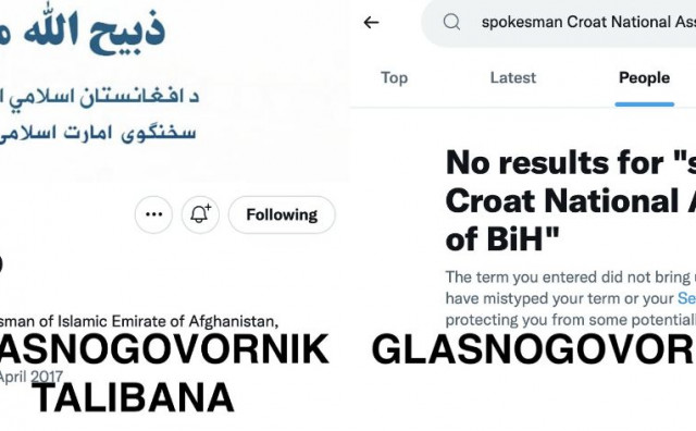 talibani, twitter, HDZ BiH, SDA BIH