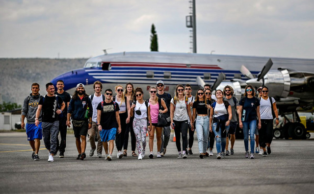 Skakači Red bull avion Mostar