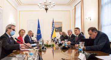 SASTANAK SA VON DER LEYEN Dodik pričao o 'drugim glasovima' i otcjepljenju, a Džaferović i Komšić zadovoljni