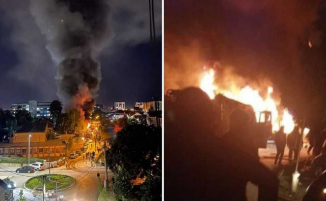 Dramatičan snimak požara u Tetovu; bijeg kroz prozore, vatrena stihija za tri minute okružila bolnicu