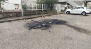 zapaljen automobil, Trebinje