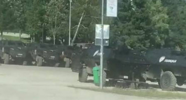 Oklopna vozila MUP-a Republike Srpske na Jahorini