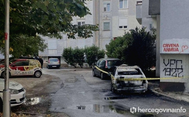 MUP HNŽ, izgorio automobil, Mostar