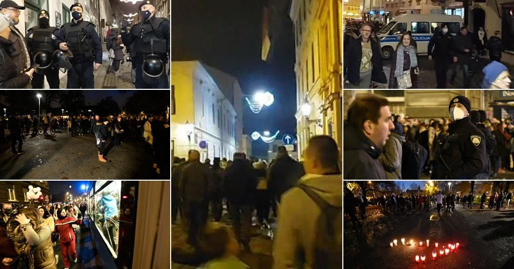 Prosvjednici protiv covid potvrda probili se do Trga svetog Marka