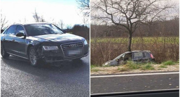 OZLIJEĐENE DVIJE OSOBE Vozači iz Dodikove kolone skrivili prometnu nesreću